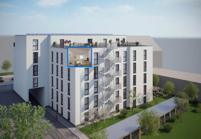 refeld - Visualisierung Gartenansicht Micro-Apartments